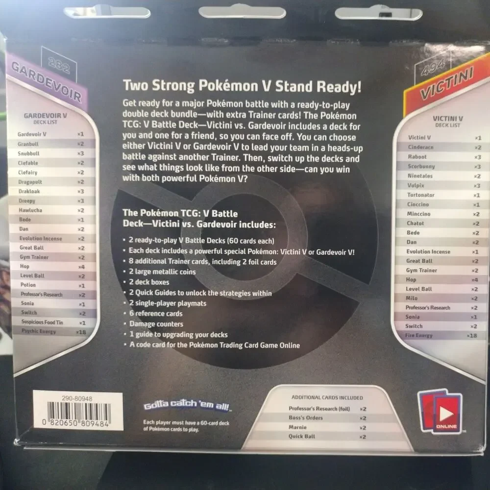 Pokemon TCG V Battle Deck Victini vs Gardevoir Sealed Box